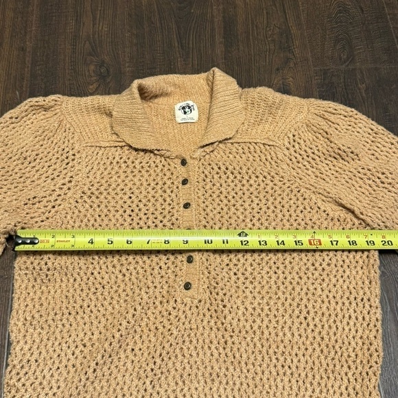 Free People Snowdrift Pullover Camel Heather Sweater Size Large Women - Picture 11 of 12